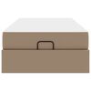 vidaXL Cadre de lit avec matelas Autre 2 pcs Tan PVC