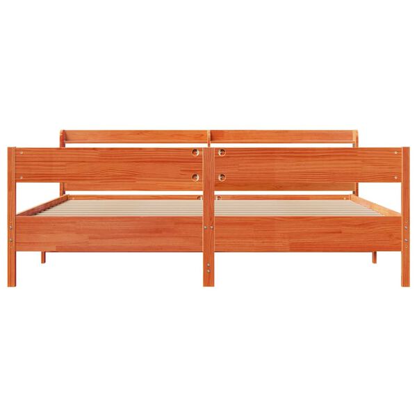 vidaXL Cadre de lit sans matelas cire marron 180x200cm bois pin massif