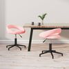 vidaXL Chaises pivotantes &agrave; manger lot de 2 rose velours
