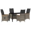 vidaXL Ensemble de salle &agrave; manger pour jardin 5 pcs Gris polyrotin