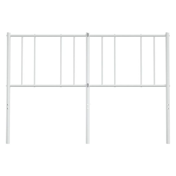 vidaXL T&ecirc;te de lit m&eacute;tal blanc 150 cm