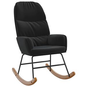 vidaXL Fauteuil &agrave; bascule velours noir