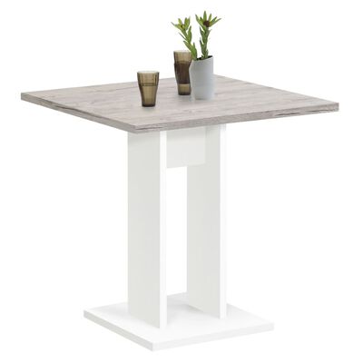 FMD Table de salle à manger 70 cm Chêne sable et blanc