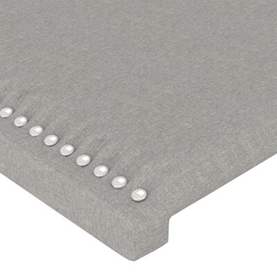 vidaXL Cadre de lit avec tête de lit Gris clair 100x200 cm Tissu
