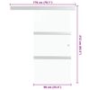 vidaXL Porte coulissante Verre ESG et aluminium 90x212 cm Argenté