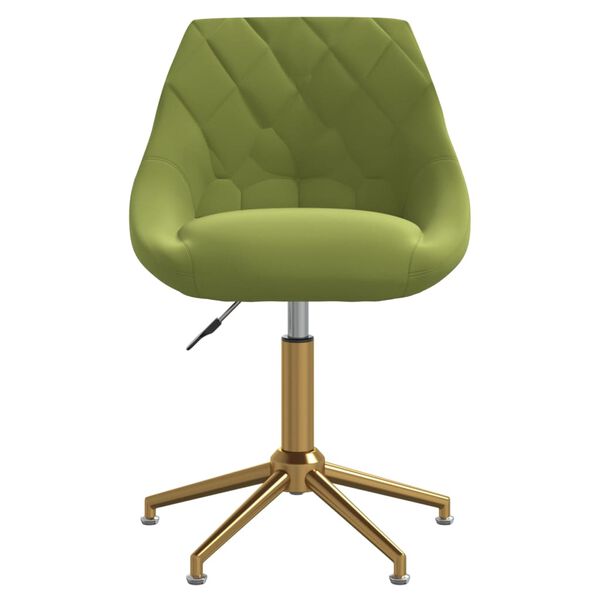 vidaXL Chaises pivotantes &agrave; manger lot de 4 vert clair velours