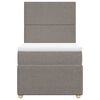 vidaXL Sommier &agrave; lattes de lit avec matelas Taupe 90x200 cm Tissu