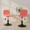vidaXL Chaises pivotantes &agrave; manger lot de 2 rose velours