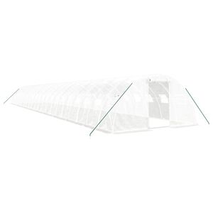 vidaXL Serre avec cadre en acier blanc 88 m&sup2; 22x4x2 m