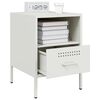 vidaXL Table de chevet blanc 36x39x50,5 cm acier