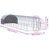 vidaXL Poulailler d'ext&eacute;rieur 3x12x2 m Acier galvanis&eacute;