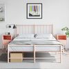vidaXL Tables de chevet 2 pcs rose 36x39x60,5 cm acier