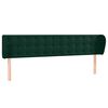 vidaXL T&ecirc;te de lit avec oreilles Vert fonc&eacute; 203x23x78/88 cm Velours