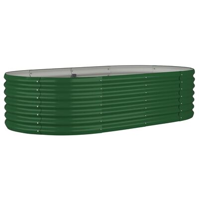 vidaXL Lit surélevé de jardin Acier enduit de poudre 152x80x36 cm Vert