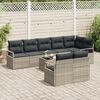 vidaXL Ensemble de canap&eacute; de jardin 9 pcs Gris clair polyrotin