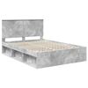 vidaXL Cadre de lit B&eacute;ton 140 x 200 cm Bois de pin massif