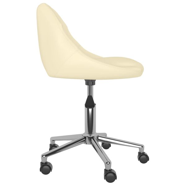 vidaXL Chaises pivotantes &agrave; manger lot de 4 cr&egrave;me similicuir