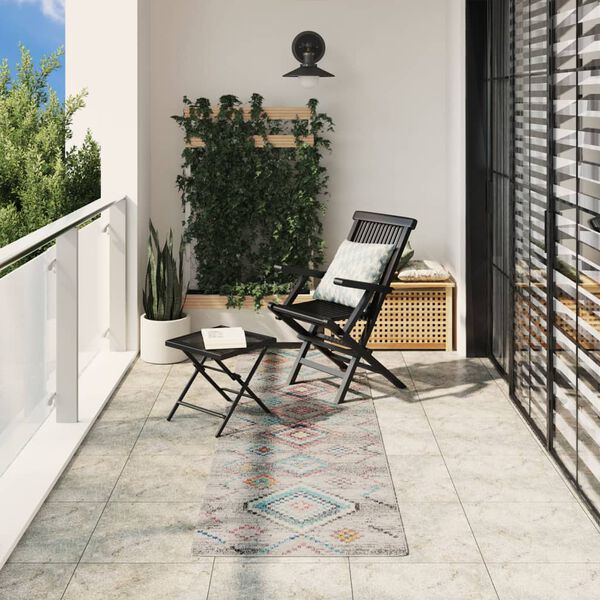 vidaXL Tapis ARBIZU int&eacute;rieur ext&eacute;rieur design vintage 80x250 cm
