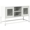 vidaXL Meuble TV blanc 100,5x39x60,5 cm acier