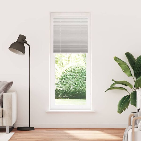 vidaXL Store pliss&eacute; gris clair 75x200 cm largeur du tissu 74,4 cm