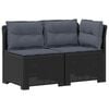 vidaXL Canap&eacute; de jardin 2 places avec coussins look rotin PP