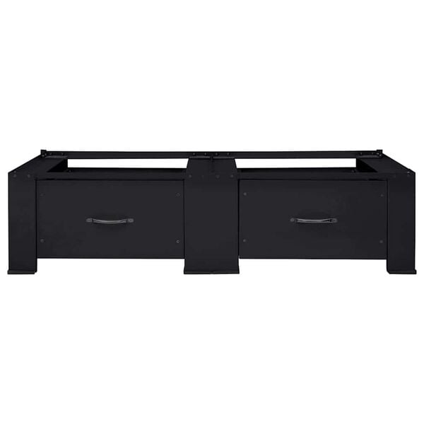 vidaXL Socle double pour machine à laver avec tiroirs Blanc