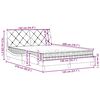 vidaXL Lit avec matelas bleu 140x200 cm tissu