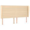 vidaXL Sommier &agrave; lattes de lit avec matelas Cr&egrave;me 180x200 cm Tissu