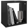 vidaXL &Eacute;tag&egrave;res cube murales 4 pcs noir brillant 26x15x26 cm