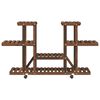 vidaXL Support &agrave; fleurs avec roues 110x25x78 cm bois massif de sapin