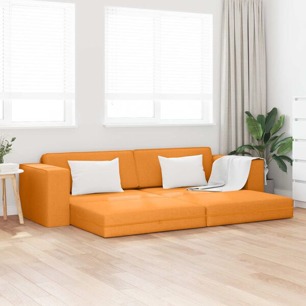 vidaXL Canap&eacute;-Lit 200cm Jaune fonc&eacute; tissu