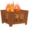 vidaXL Braise Marron 60 x 60 x 40 cm Acier
