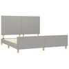 vidaXL Cadre de lit sans matelas gris clair 160x200 cm tissu