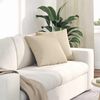 vidaXL Coussins de canap&eacute; 2 pcs Cr&egrave;me 45 x 45 cm tissu
