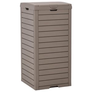 vidaXL Poubelle d'ext&eacute;rieur marron clair 41x41x86 cm polypropyl&egrave;ne