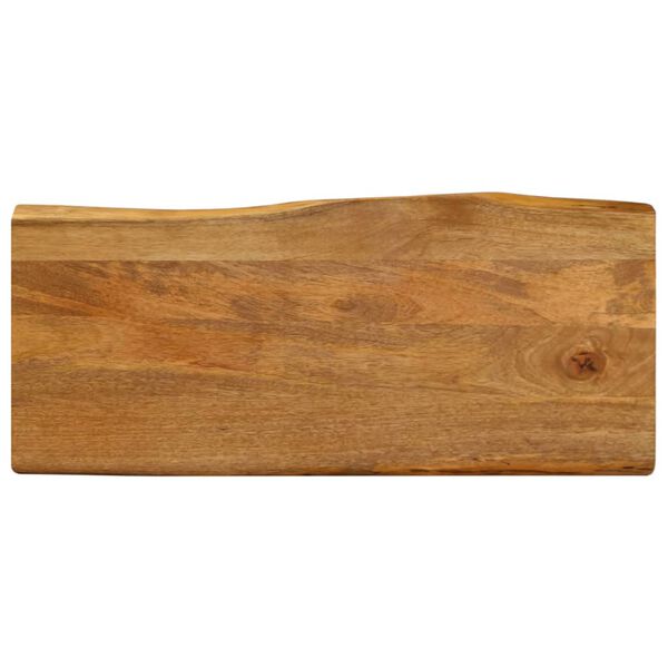 vidaXL Dessus de table 90x40x3,8 cm bord vivant bois massif manguier