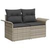 vidaXL Ensemble de canap&eacute; de jardin 8 pcs Gris clair Poly rotin