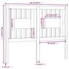 vidaXL T&ecirc;te de lit 126x4x100 cm Bois massif de pin