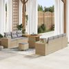 vidaXL Ensemble de canap&eacute; de jardin 10 pcs Beige et Gris clair