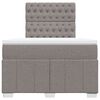 vidaXL Sommier &agrave; lattes de lit avec matelas taupe 120x190 cm tissu