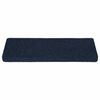 vidaXL Tapis d'escalier autocollants 30 pièces 65 x 21 x 4 cm Bleu marine Bord rectangulaire