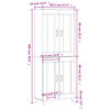 vidaXL Buffet haut Noir 69,5x34x180 cm Bois d'ing&eacute;nierie