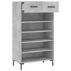 vidaXL Armoire &agrave; chaussures gris b&eacute;ton 60x35x105 cm bois d'ing&eacute;nierie