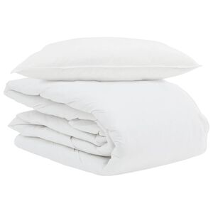 vidaXL Duvet d'&eacute;t&eacute; simple avec oreiller 2 pc Blanc Plume de canard
