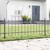 vidaXL Cl&ocirc;ture de jardin Gris 170 x 140 cm Acier enduit de poudre
