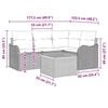 vidaXL Ensemble de canap&eacute; de jardin 5 pcs beige et gris clair
