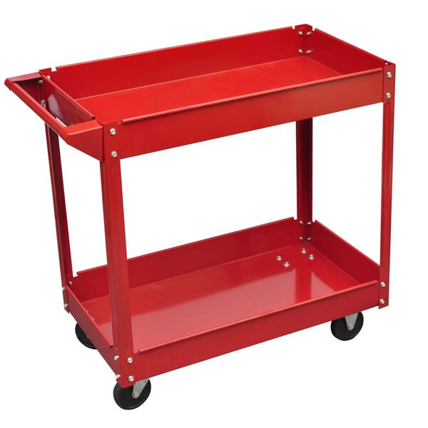 vidaXL Chariot &agrave; outils d'atelier 100 kg rouge