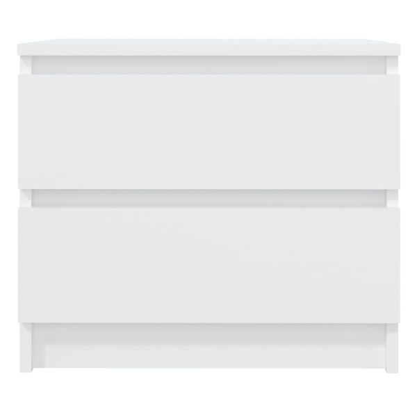 vidaXL Tables de chevet 2 pcs Blanc 50x39x43,5 cm Aggloméré