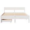 vidaXL Cadre de lit sans matelas blanc 140x190 cm bois de pin massif