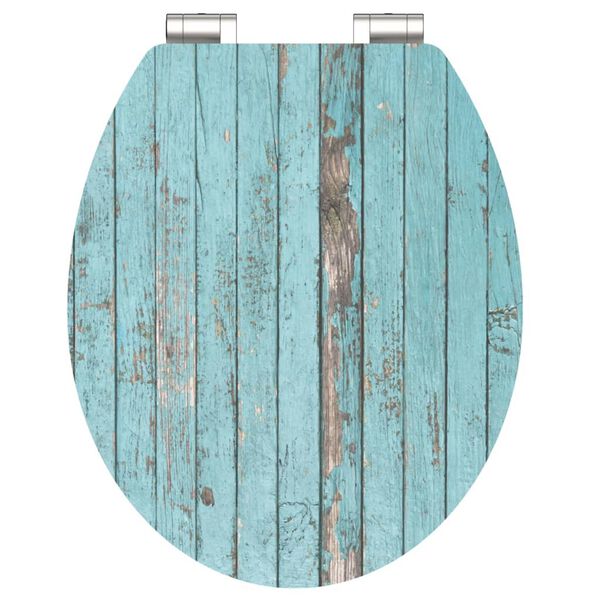SCH&Uuml;TTE Si&egrave;ge de toilette avec fermeture en douceur BLUE WOOD MDF